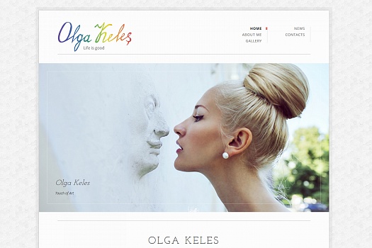 Главная страница — дизайн сайта Olga Keles